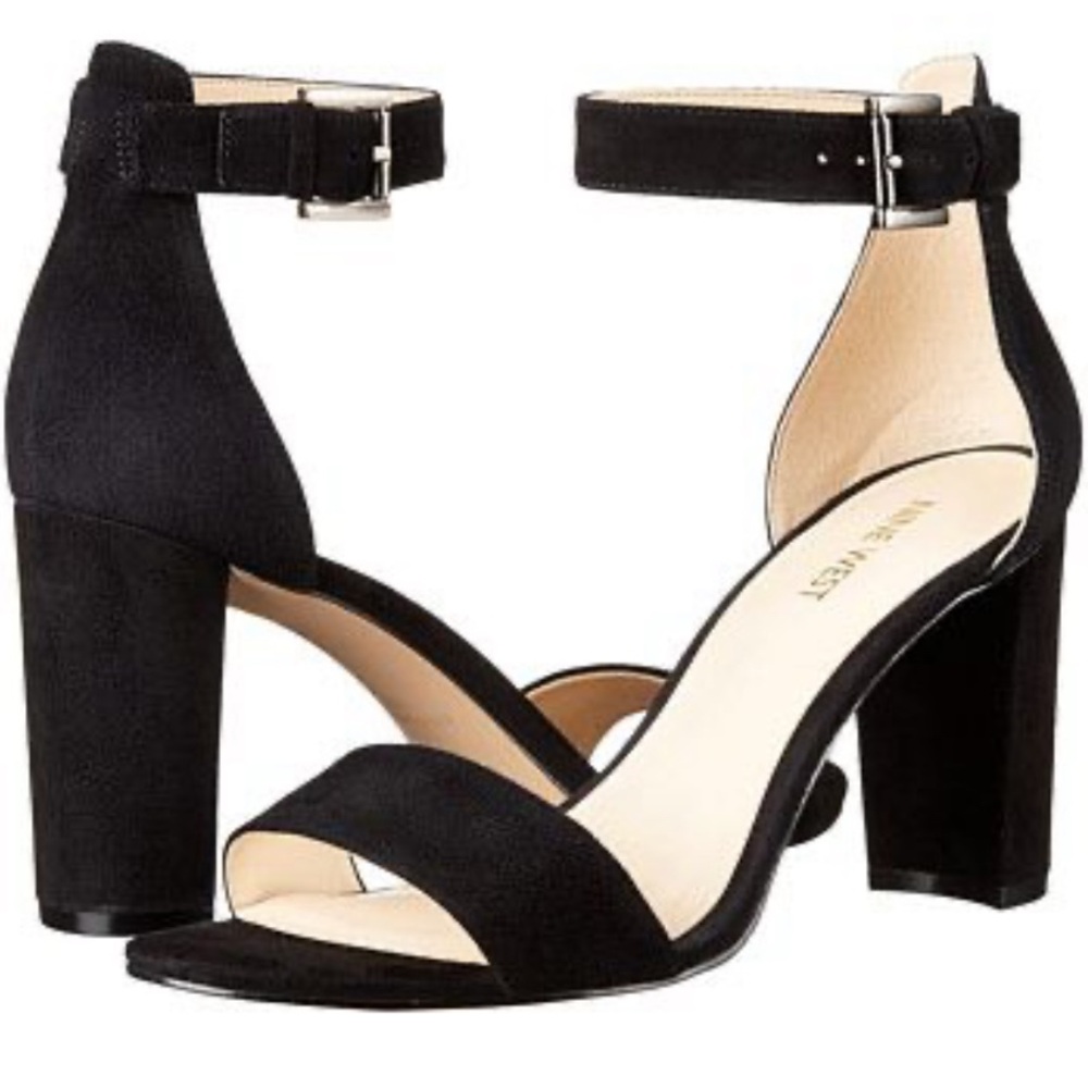 Nine West Black Ankle Strap Heels